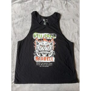 Kill Crew Mens Tank Top Barbell Demons Black XXL Weight Lifting Training MMA